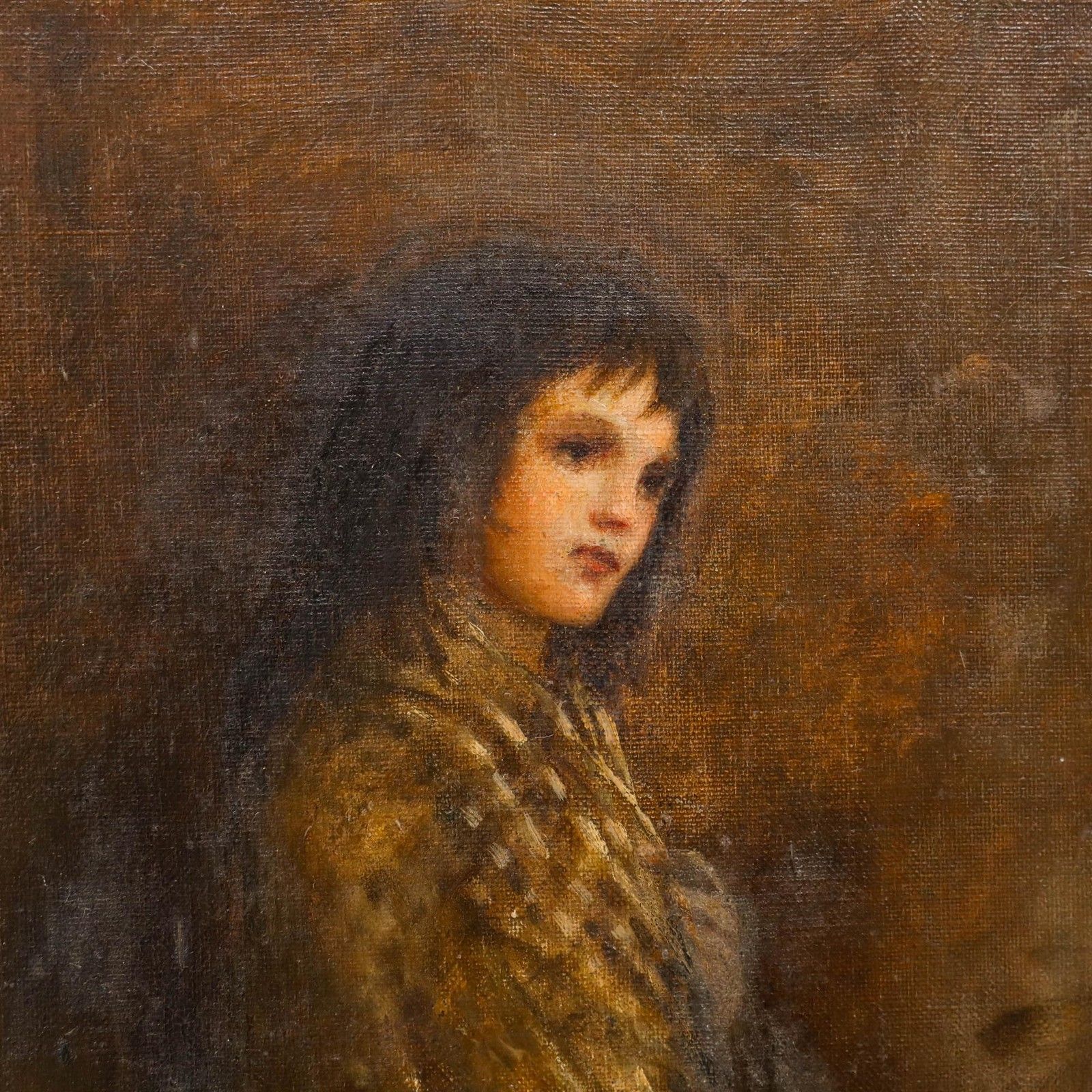 M. Turner Early 20th Century Oil, The Orange Seller photo Art