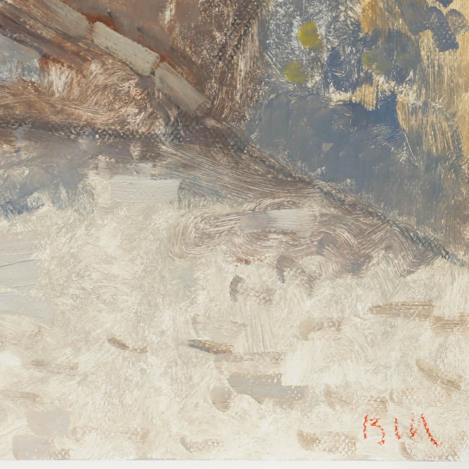 Bernard Myers (1925 2007) Contemporary Oil, Footbridge, Torcello photo 325.0