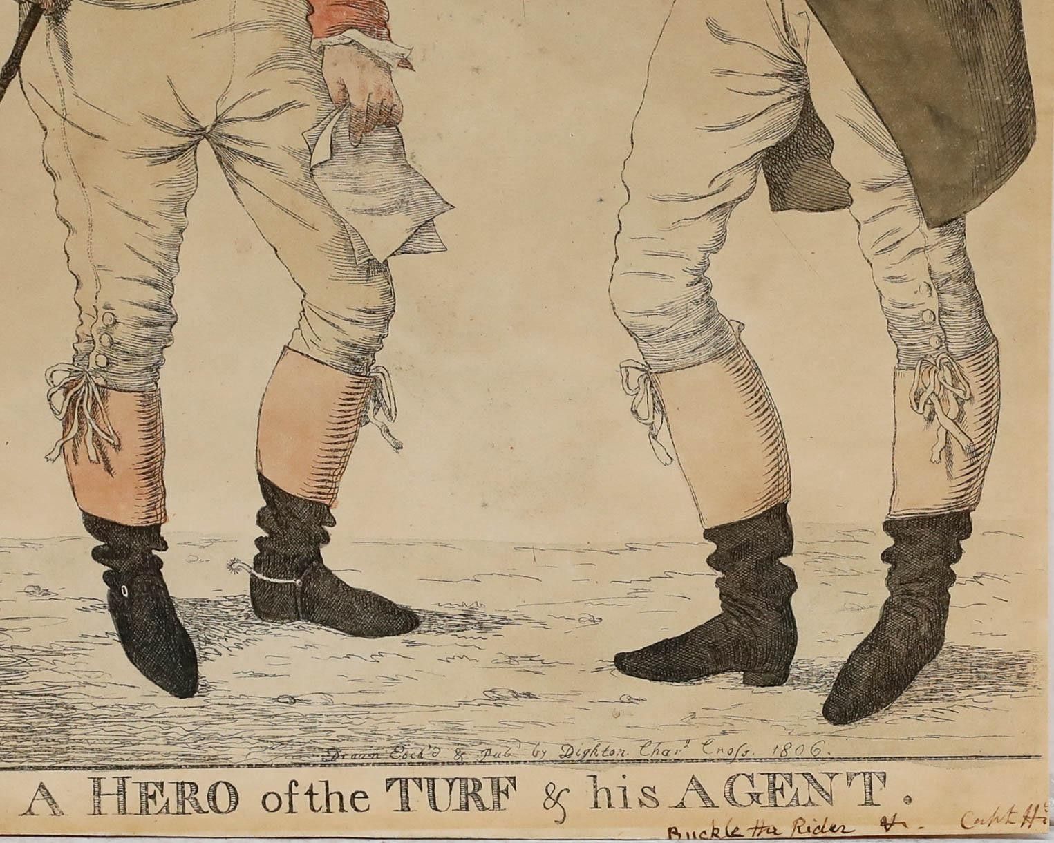 Robert Dighton (1751 1814) 1806 Etching, A Hero Of The Turf & His Agent photo 175.0