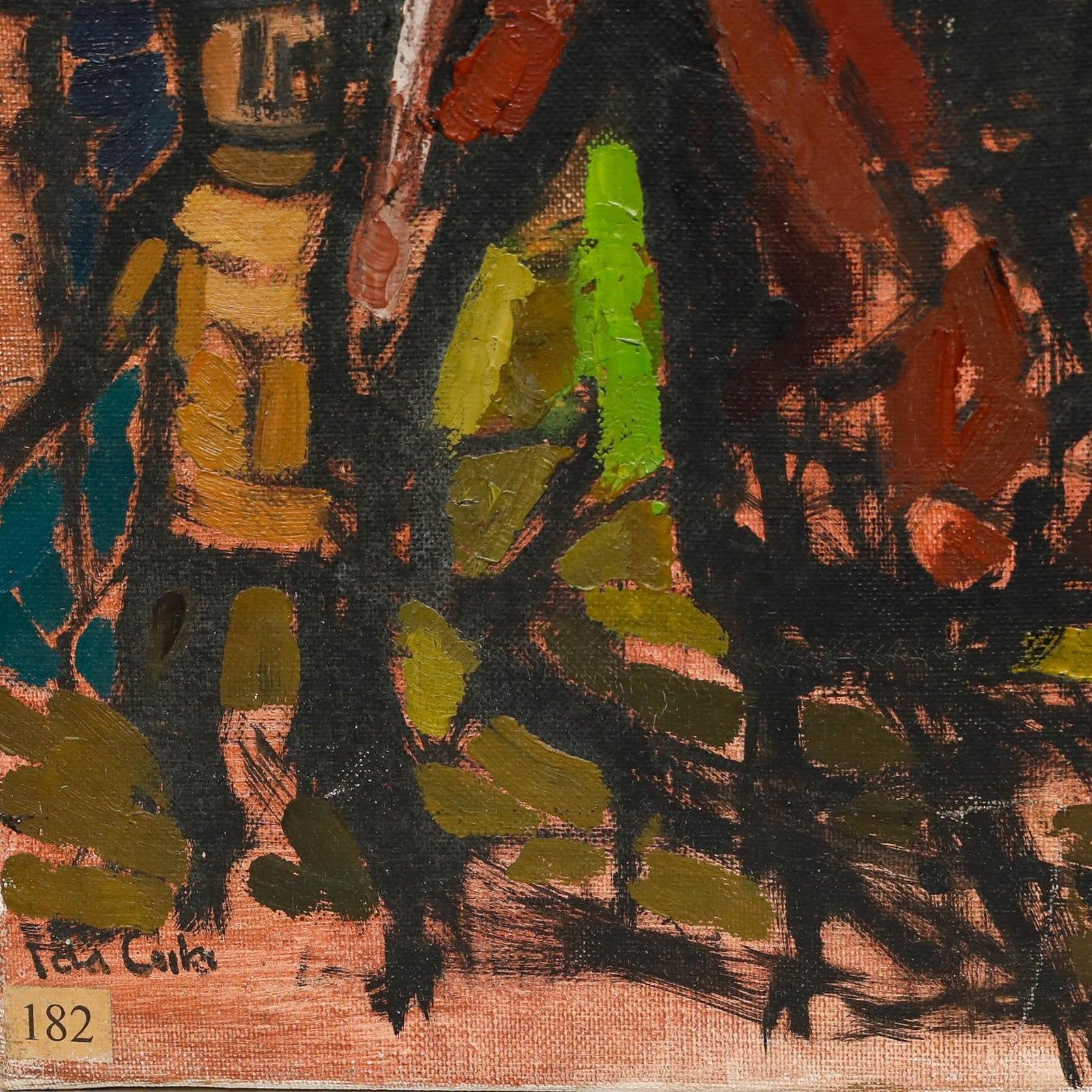 Ida Cooke (1909 1982) Mid 20th Century Oil, Horse Racing photo vinterior