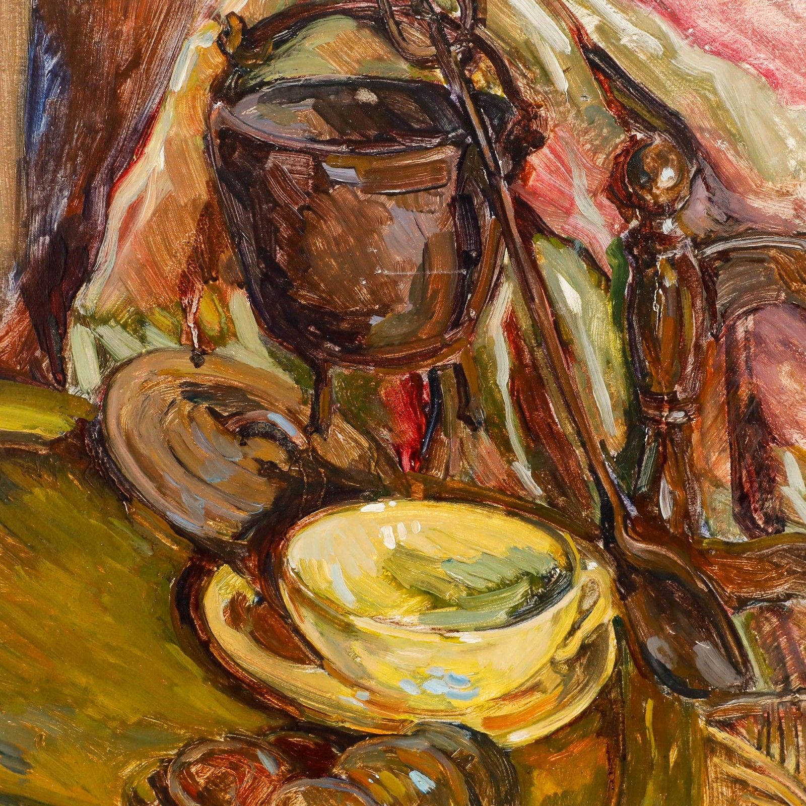 Boule 1957 Oil, Still Life With Teacup photo Art