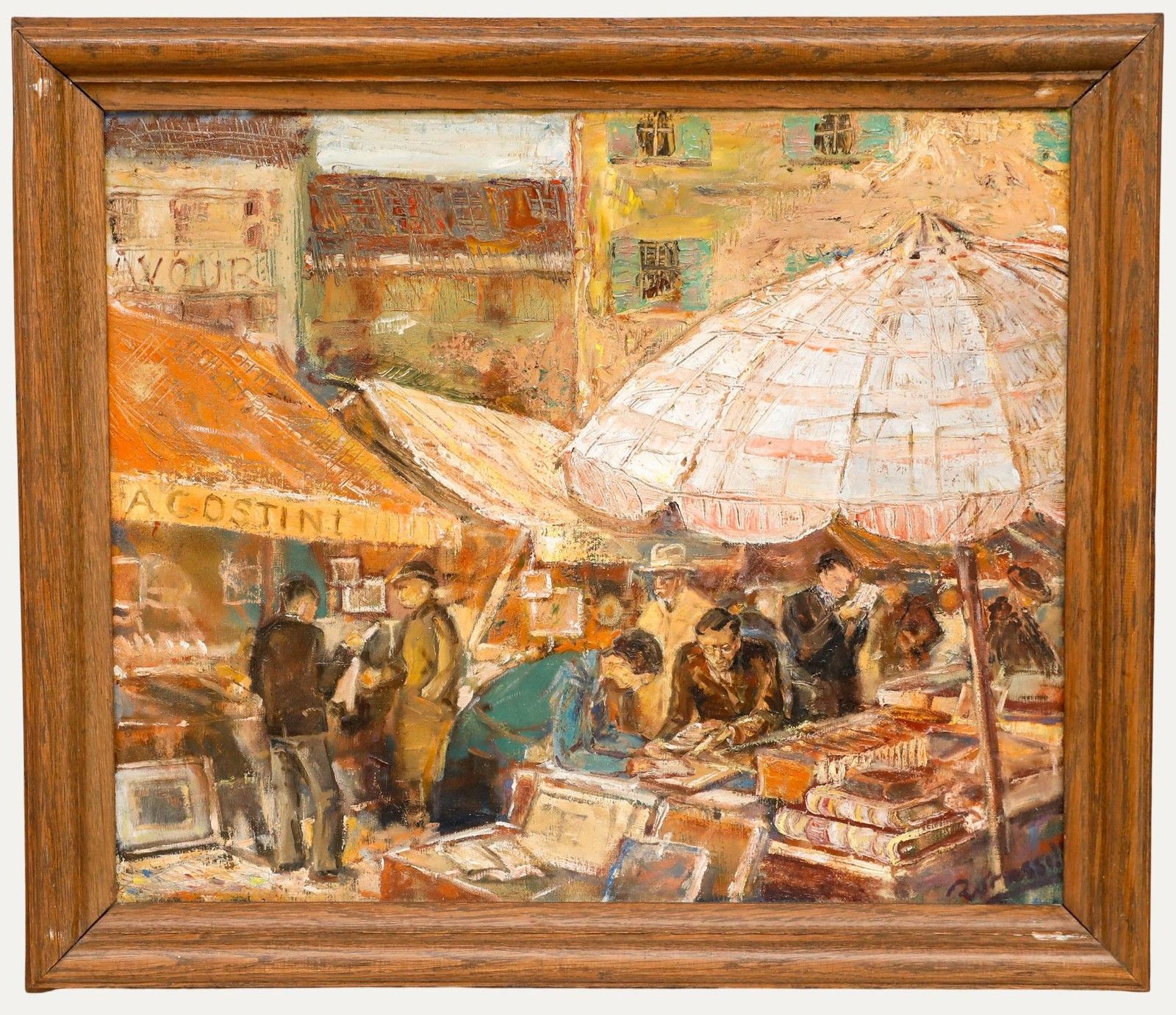 R. Van Hasselt  20th Century Oil, Campo De Fiori, Roma