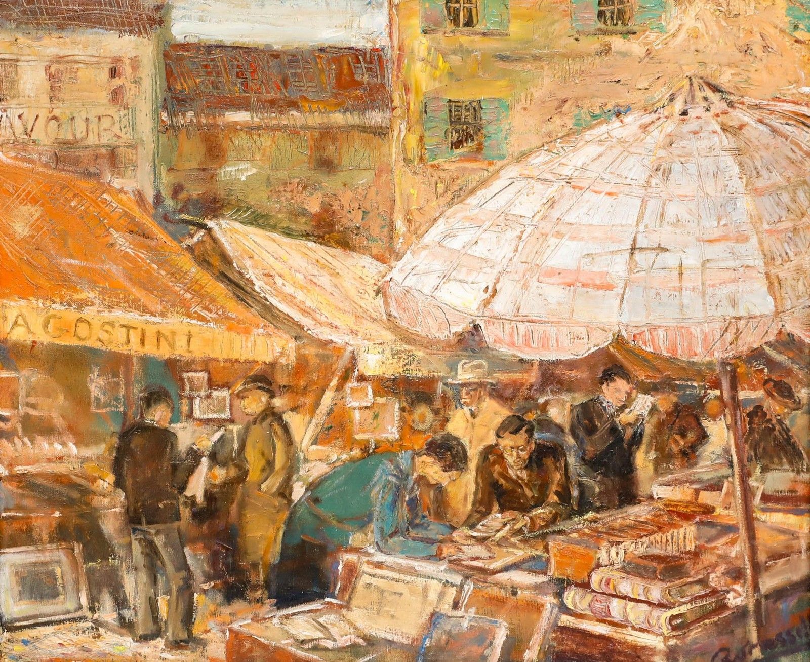 R. Van Hasselt  20th Century Oil, Campo De Fiori, Roma photo furniture