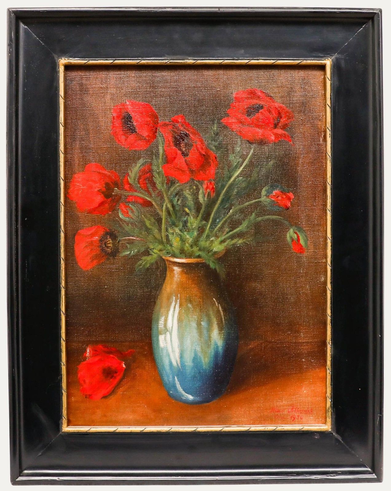 Max Albrecht 1930 Oil, Poppies