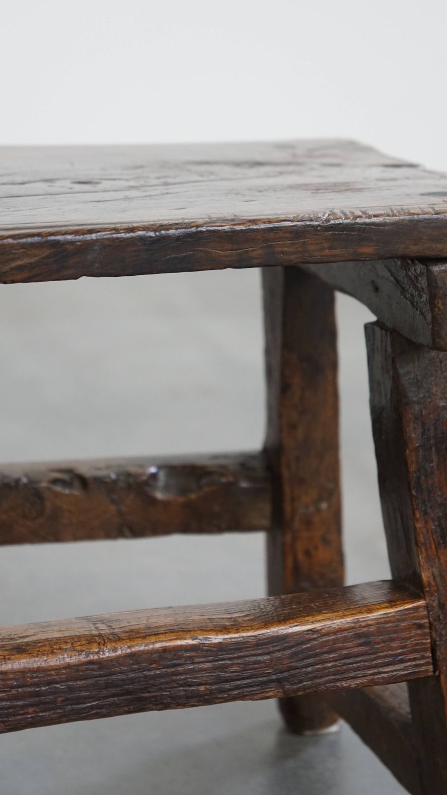 Unique Antique Spanish Side Table/Stool From The 16th Century With Beautiful Original Details photo vintage