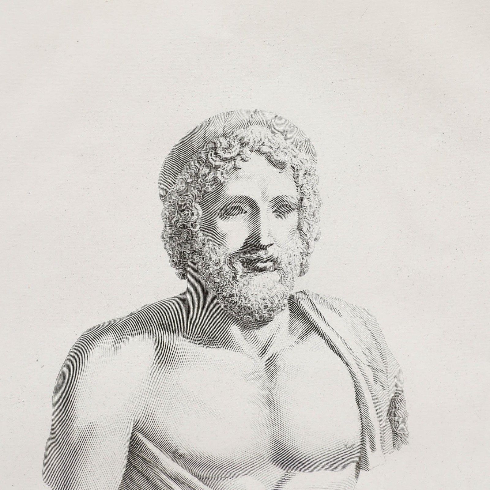 Zanetti's Ancient Statues 18th Century Engraving, Giove photo Art