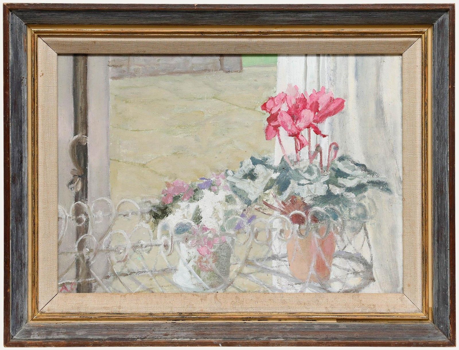 A.C 20th Century Oil, Study Of A Cyclamen