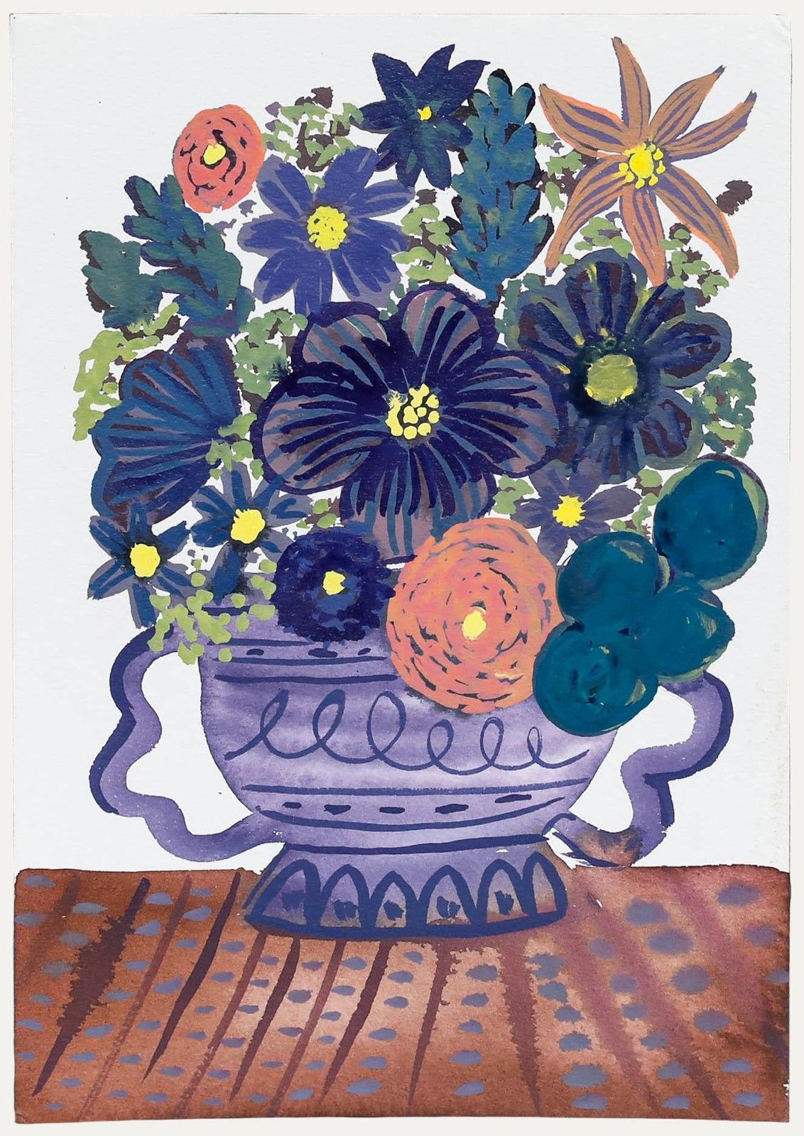 Jemma Jamie 2024 Gouache, Purple Arrangement