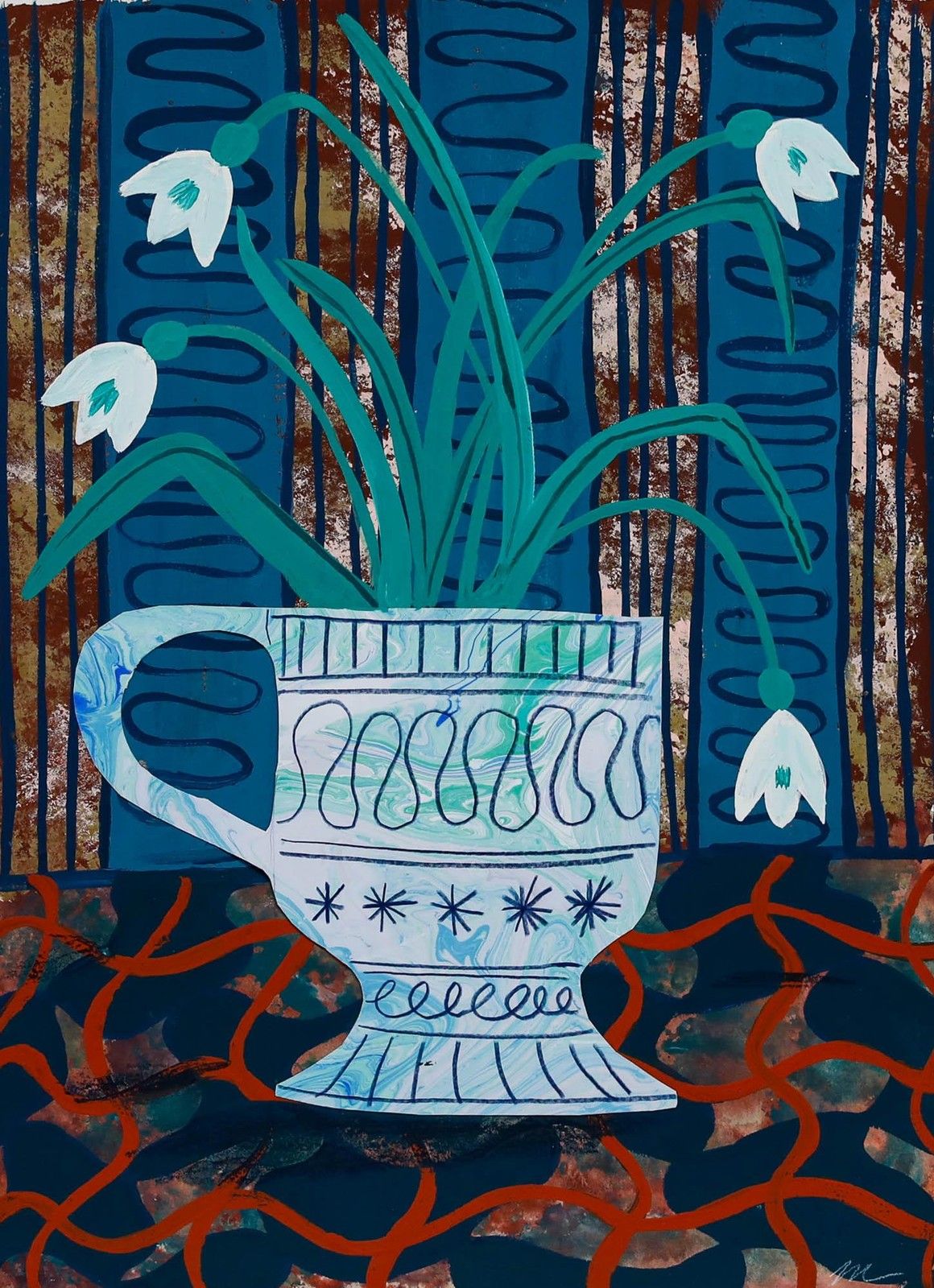Jemma Jamie 2025 Mixed Media, Snowdrops photo furniture