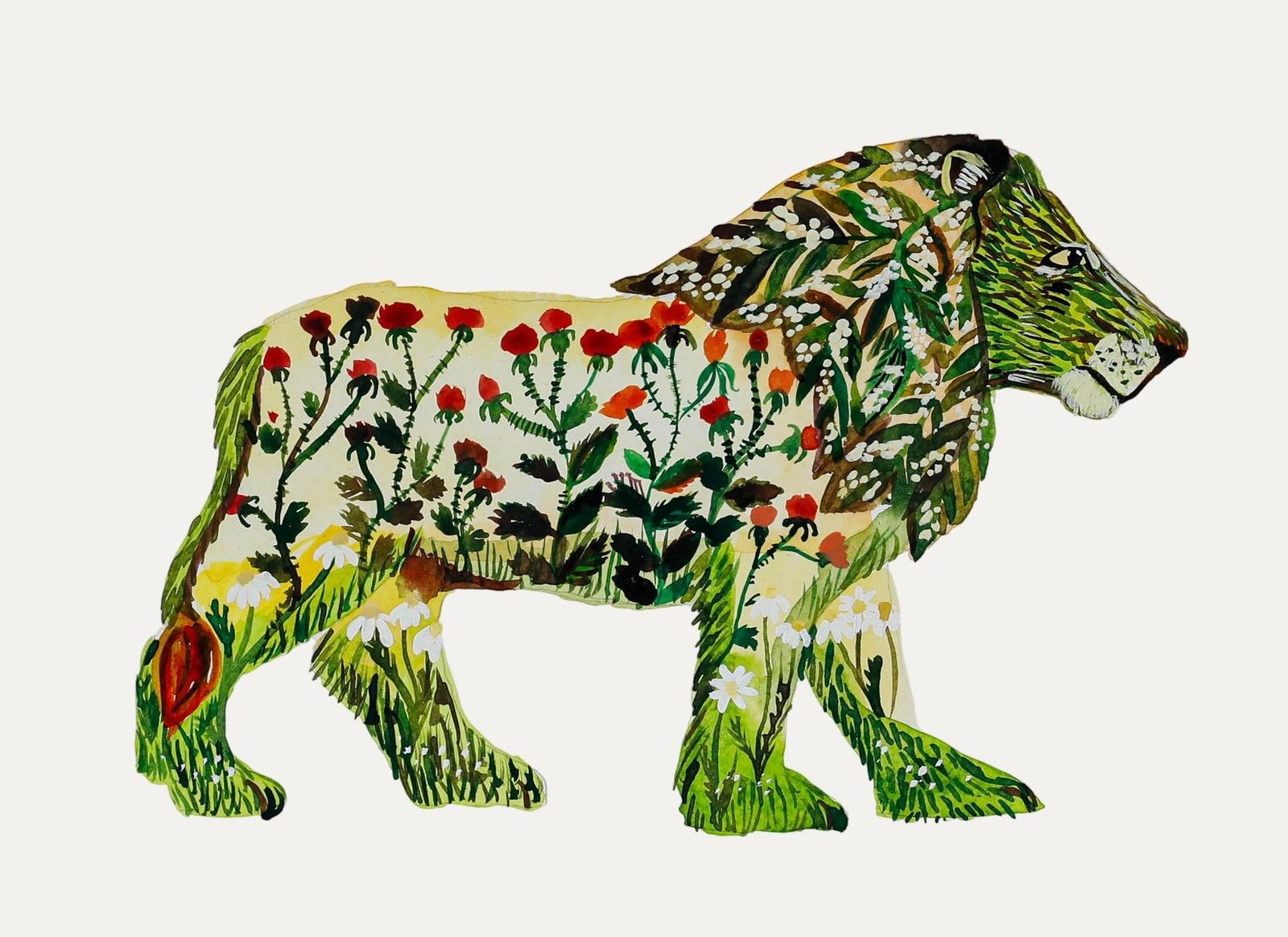 Jemma Jamie 2025 Watercolour, Flora Lion II photo furniture