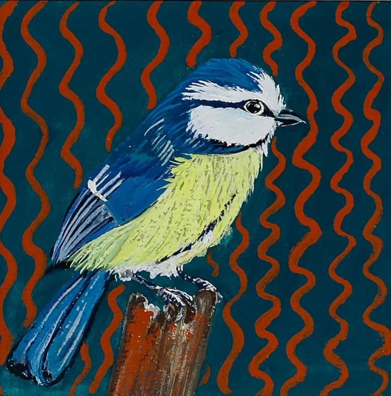 Jemma Jamie 2005 Gouache, Blue Tit