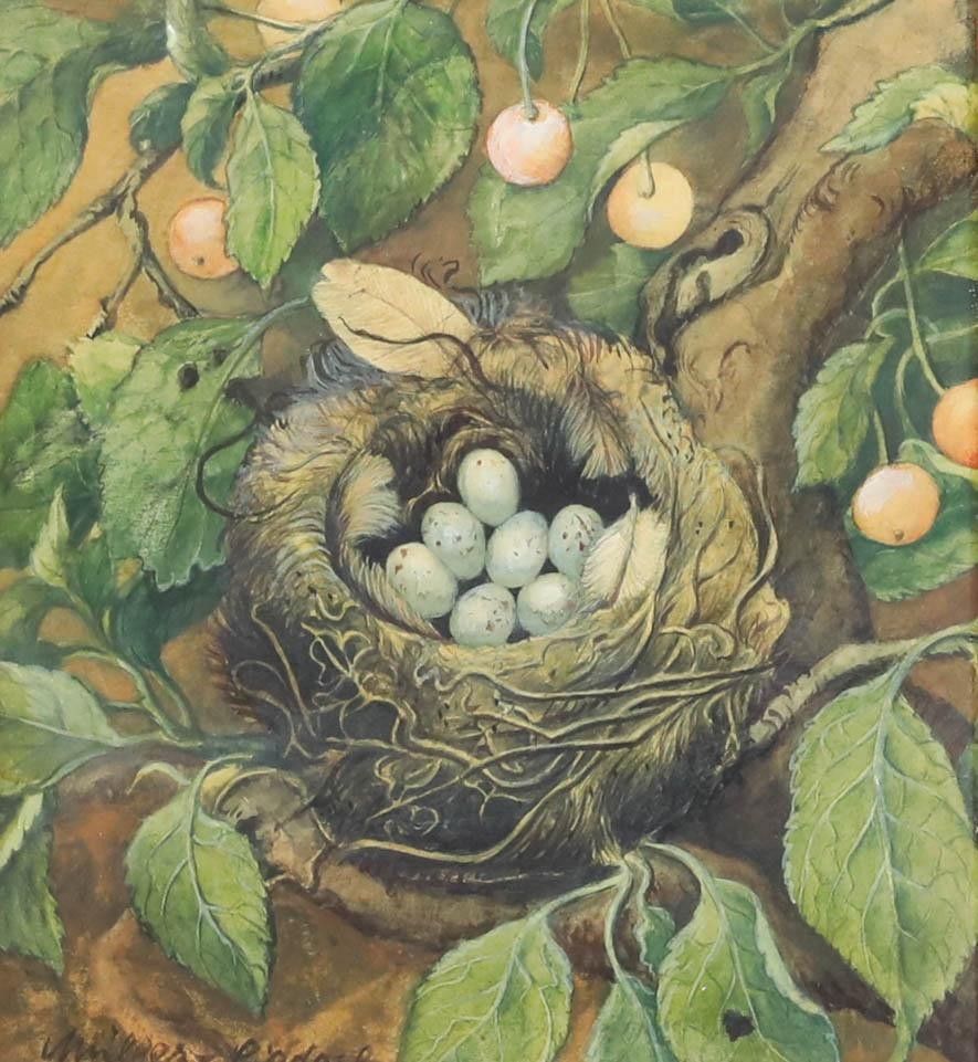 Karl Müller Liedeck  Early 20th Century Watercolour, Serin's Nest photo furniture