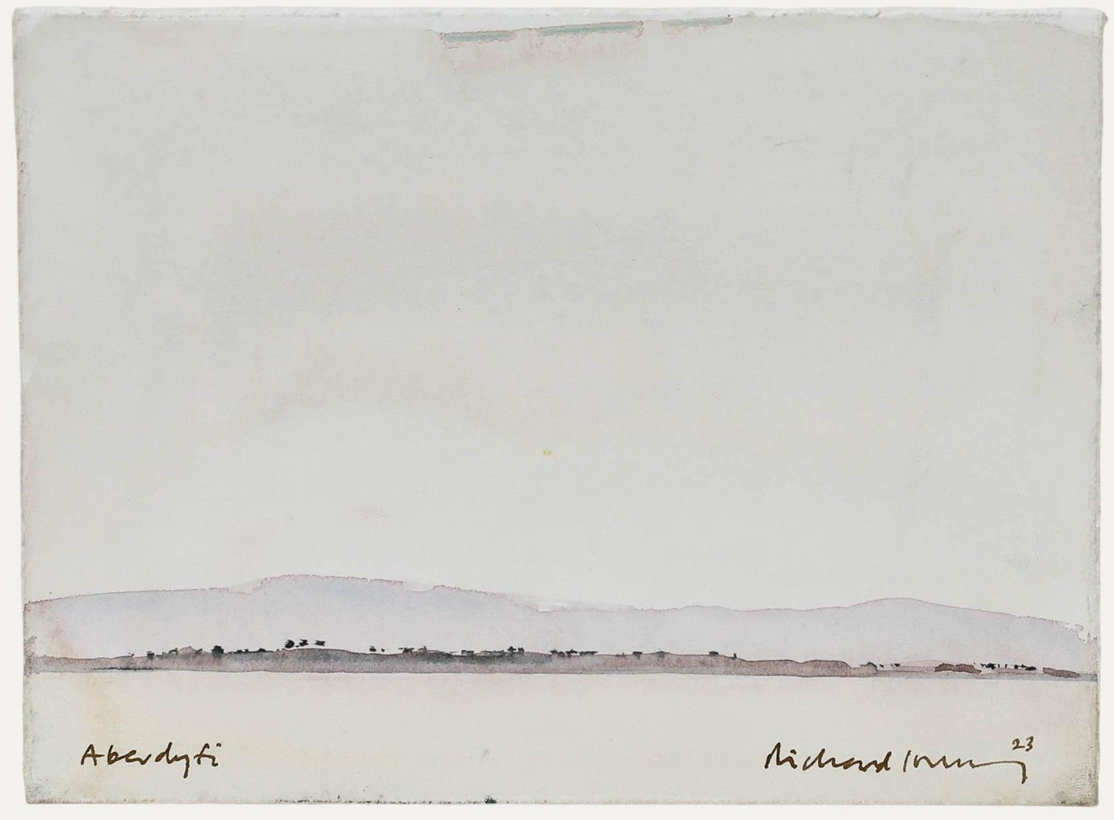 Richard J.S. Young 2023 Watercolour, Aberdyfi Skyline