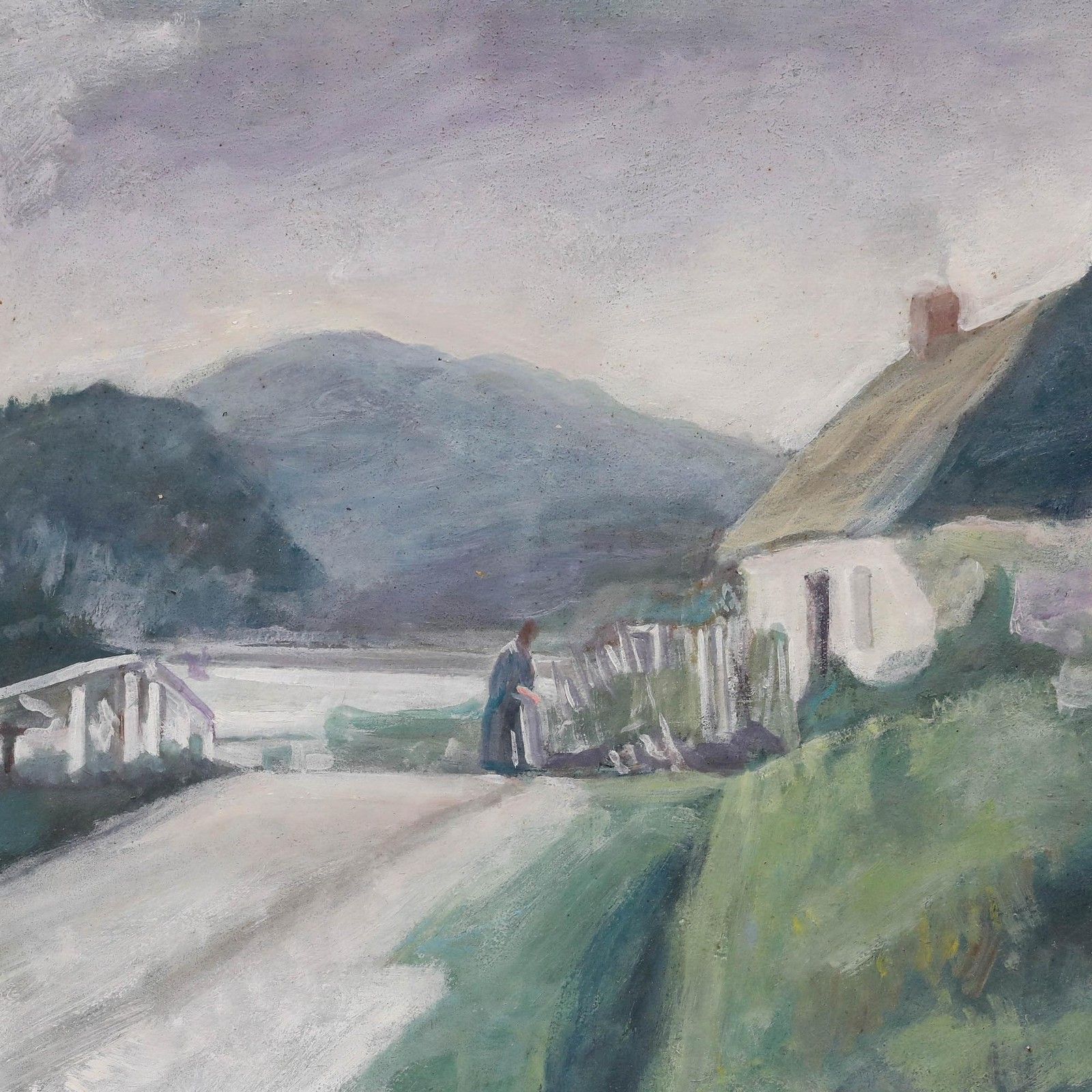 George Weissbort (1928 2013) 20th Century Oil, Irish Cottage photo Art