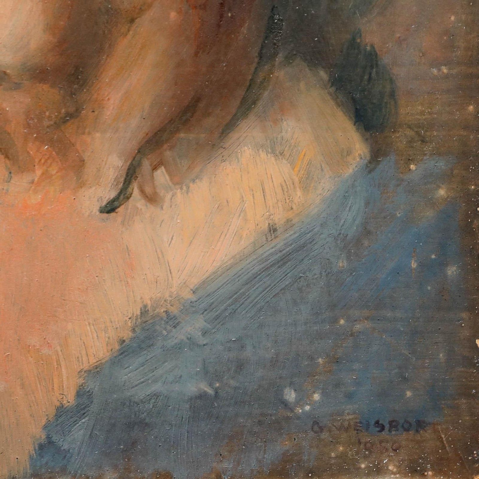 George Weissbort (1928 2013) 1950 Oil, Deep In Thought photo Art