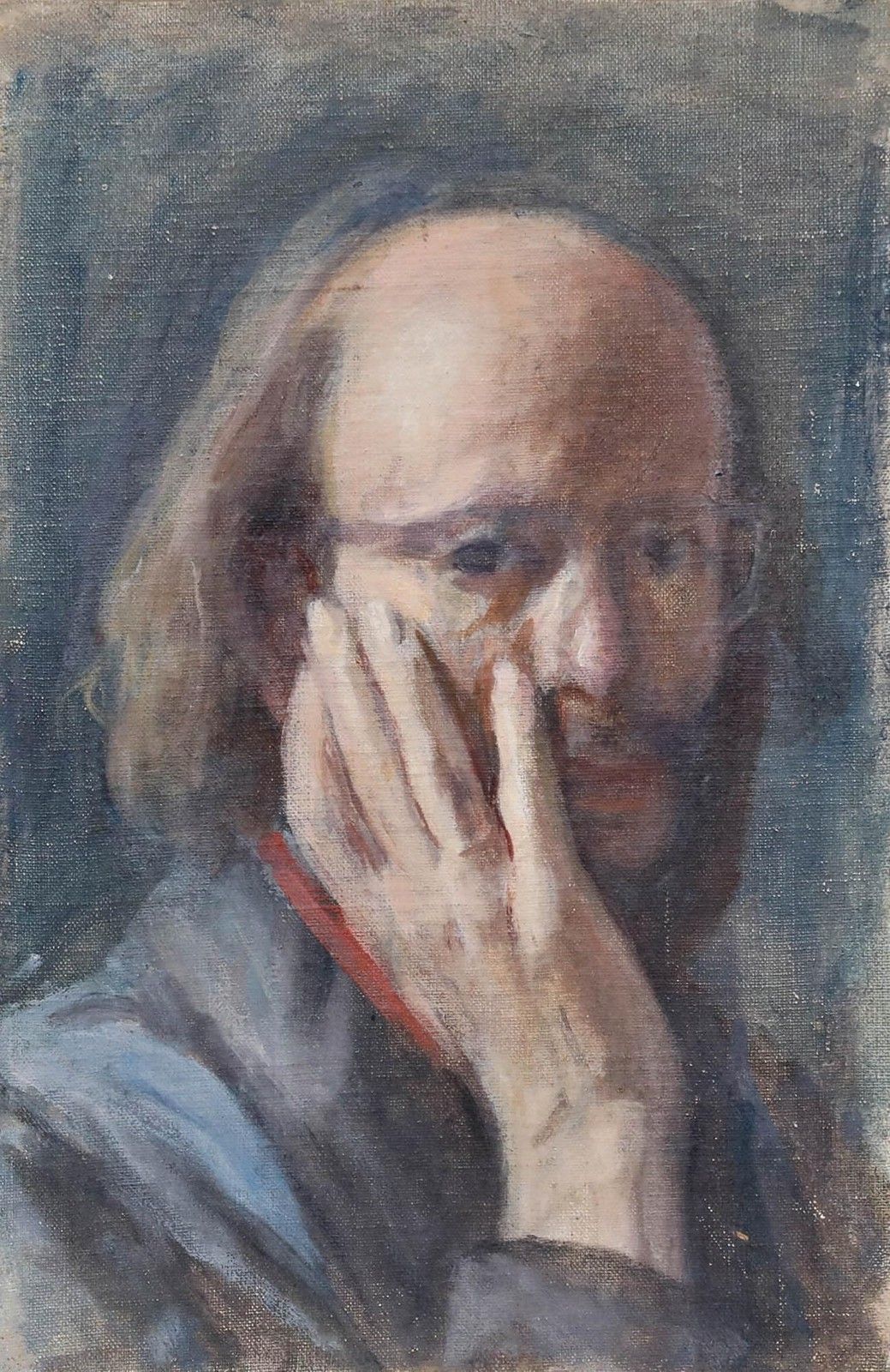 George Weissbort (1928 2013) 20th Century Oil, Posing Man photo furniture
