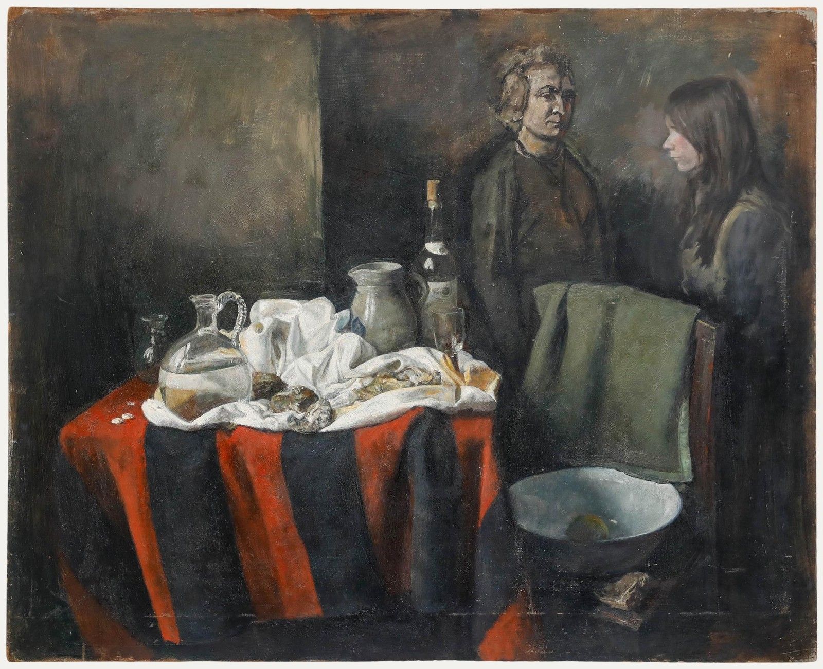 George Weissbort (1928 2013) 20th Century Oil, Still Life With Figures