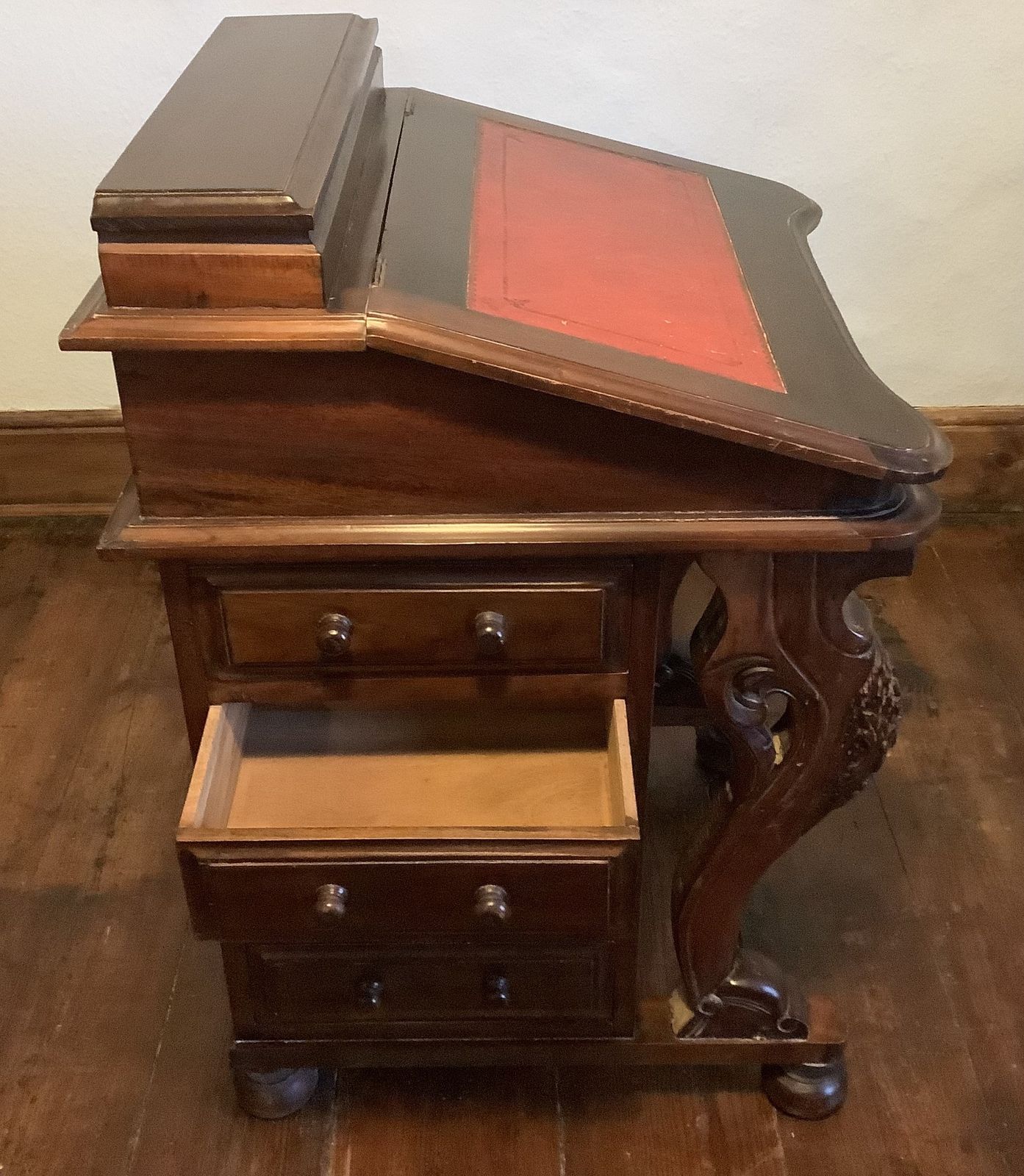 650.0 Victorian Mahogany Davenport Secretaire / Writing Desk photo