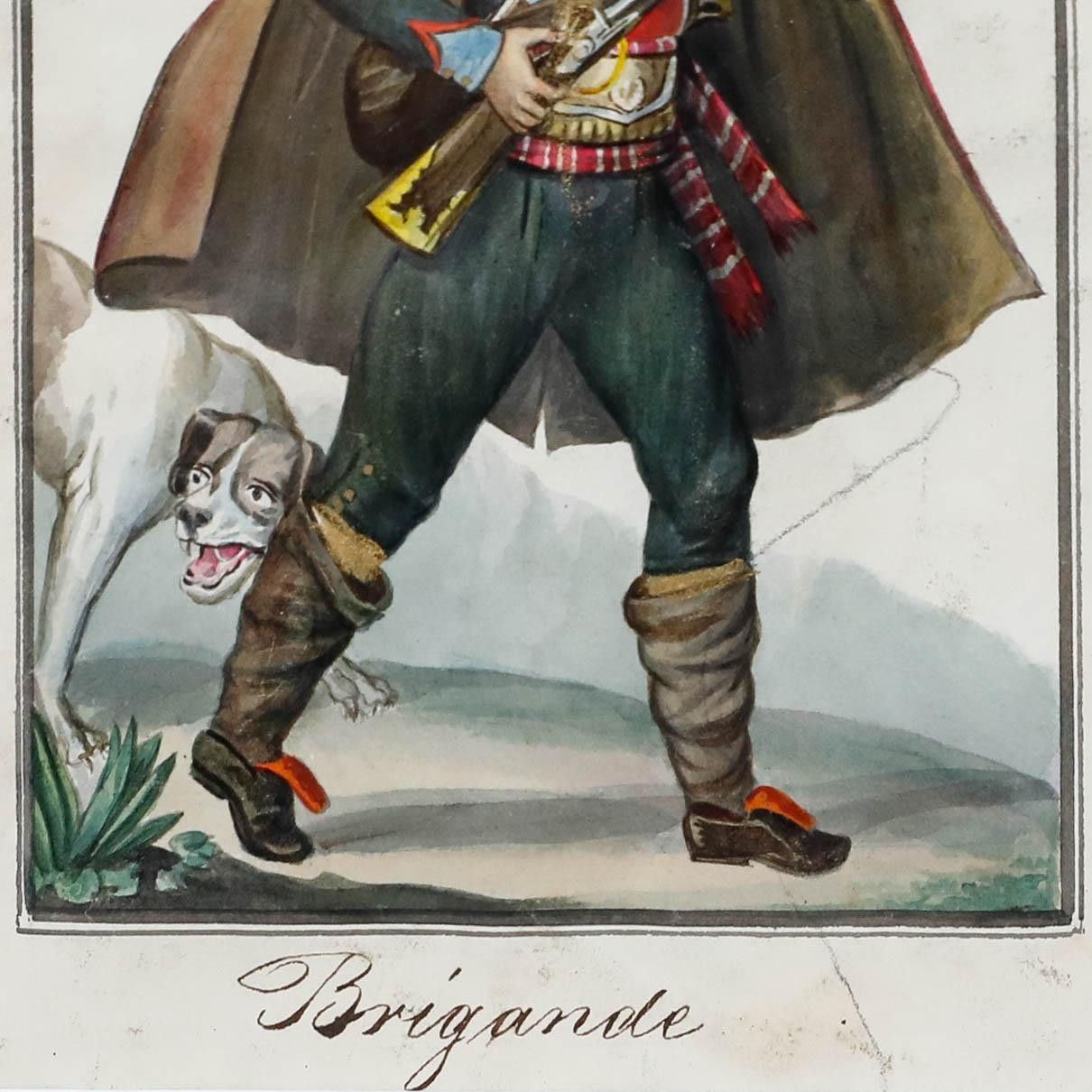 Italian School Early 19th Century Watercolour Brigande photo Art