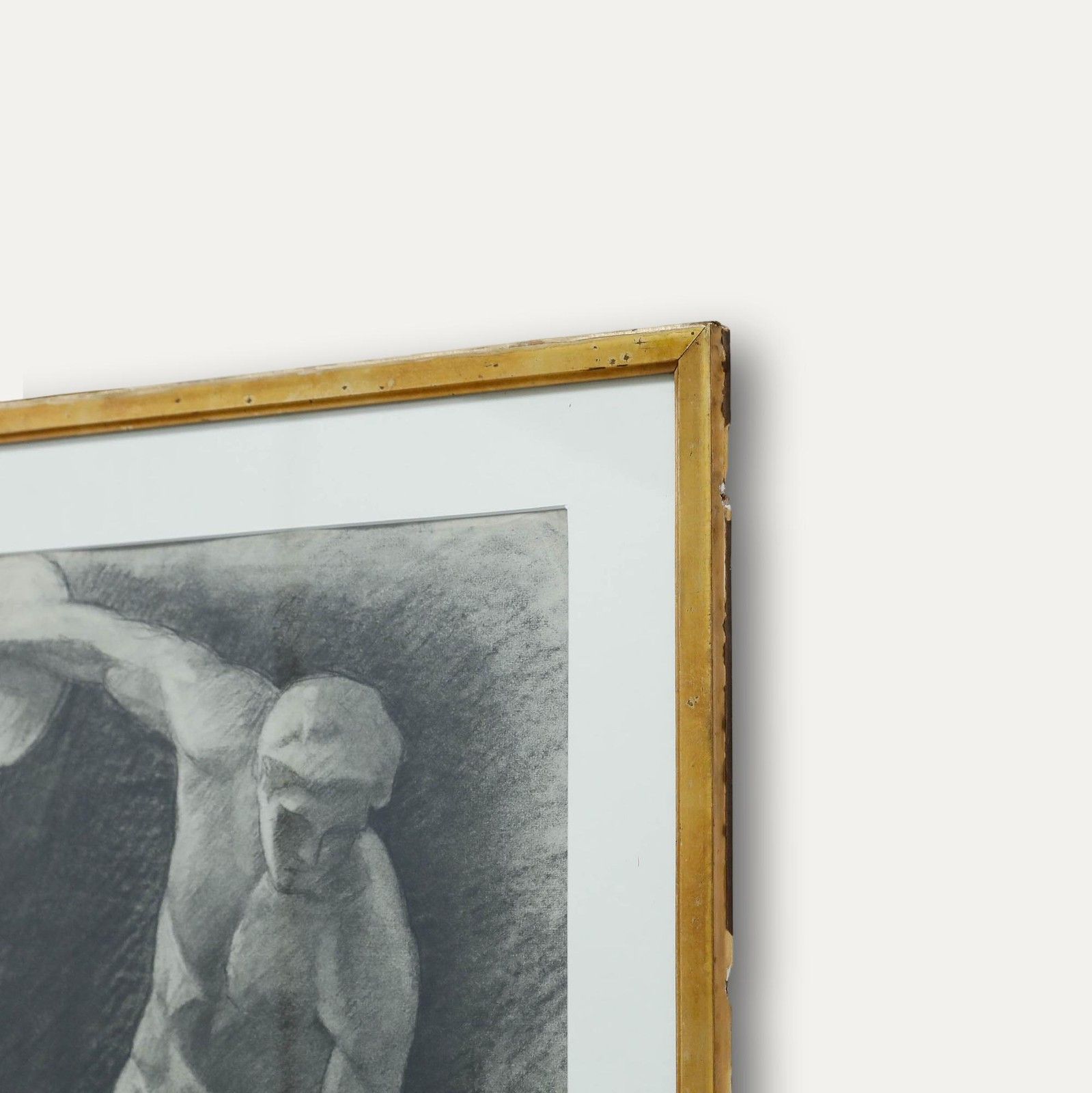Pierre Neveu (B.1929) Mid 20th Century Charcoal Drawing, Study Of Discobolus photo 325.0