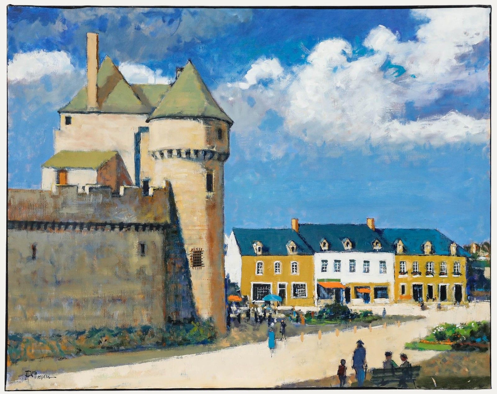 Pierre Neveu (B.1929) Contemporary Oil, Guerande, France
