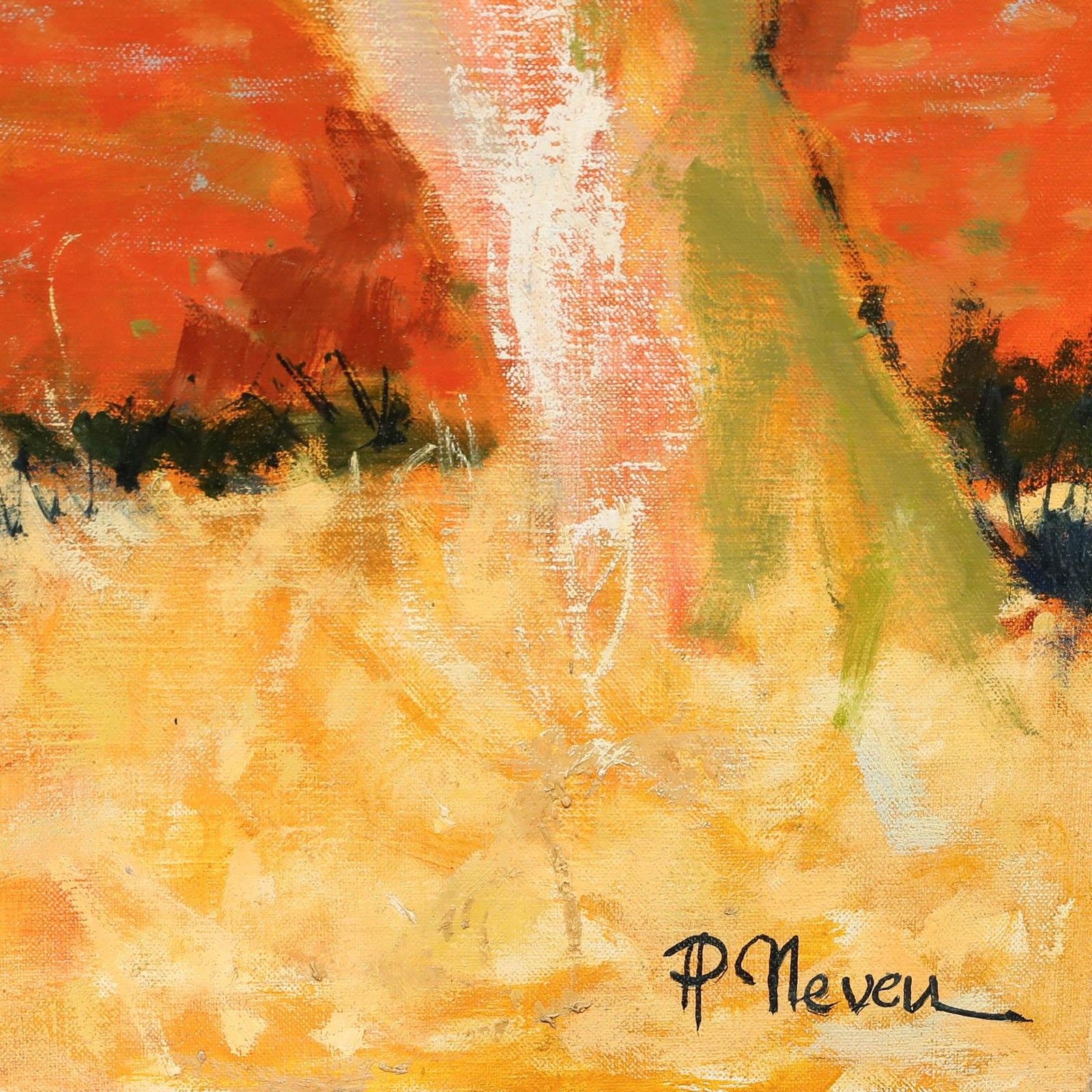 Pierre Neveu (B.1929) 20th Century Oil, Colours Of Autumn In Saint Gratien photo vinterior