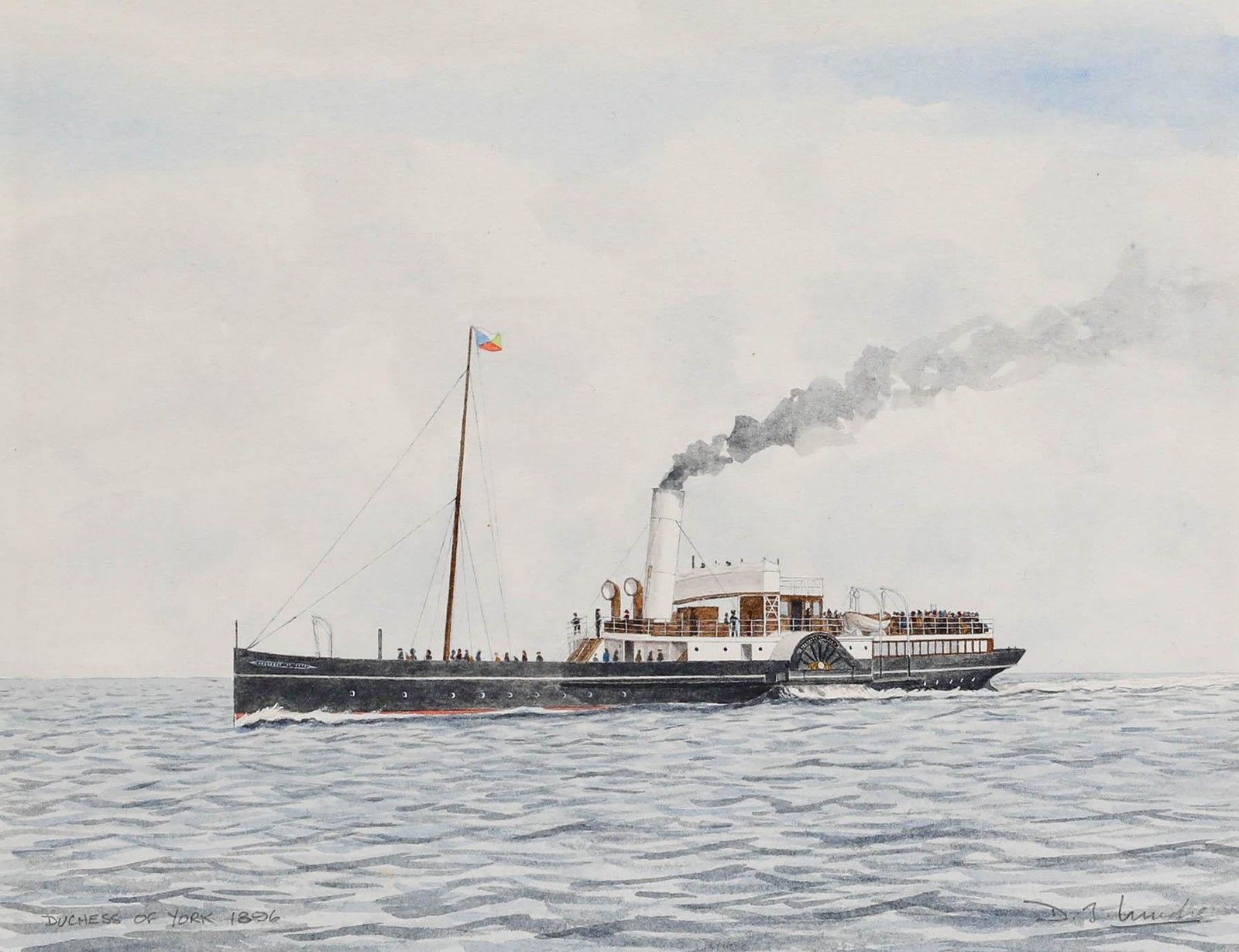 D.J. Lundie 20th Century Watercolour, Duchess Of York, 1896 photo furniture