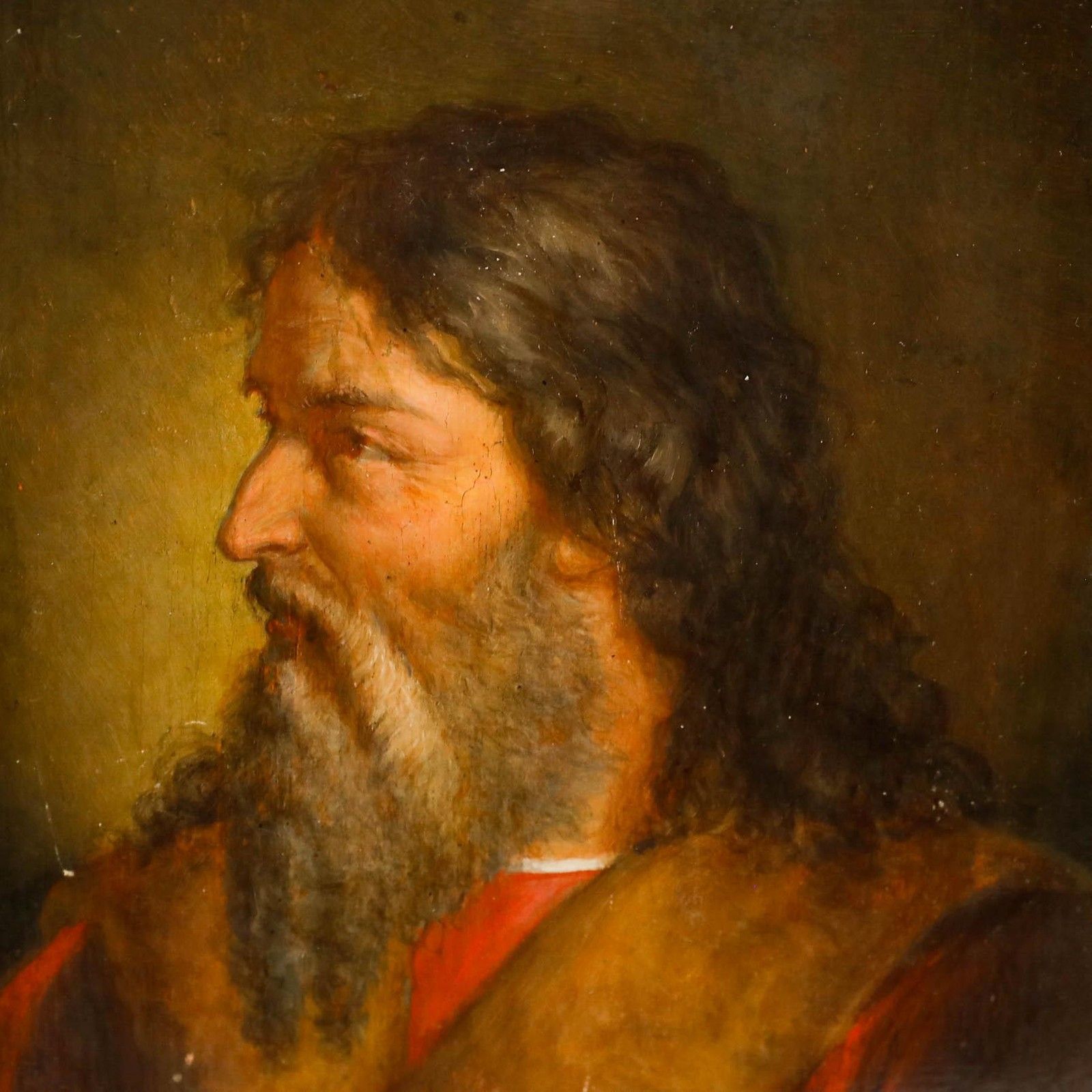 19th Century Oil Portrait Of A Scholar photo Art