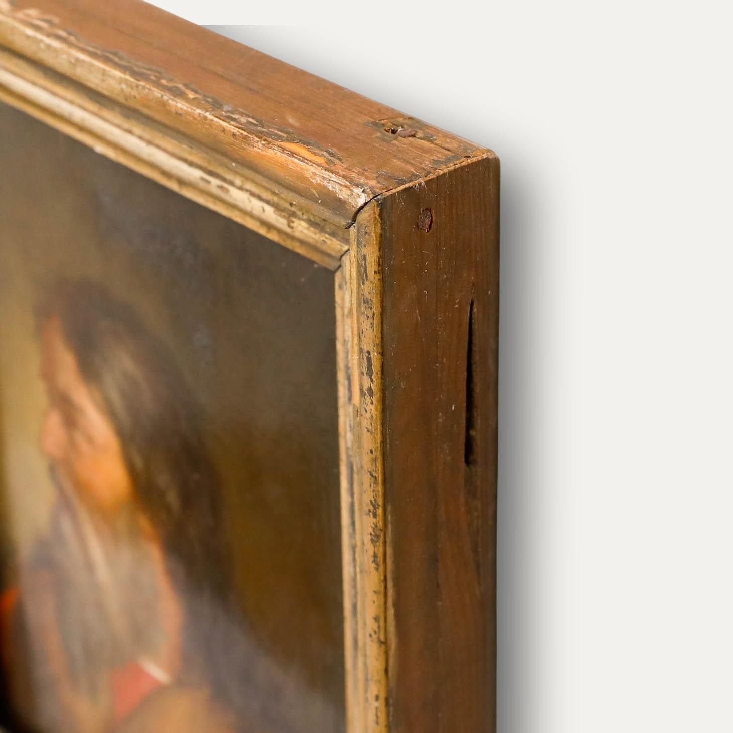 19th Century Oil Portrait Of A Scholar photo 595.0