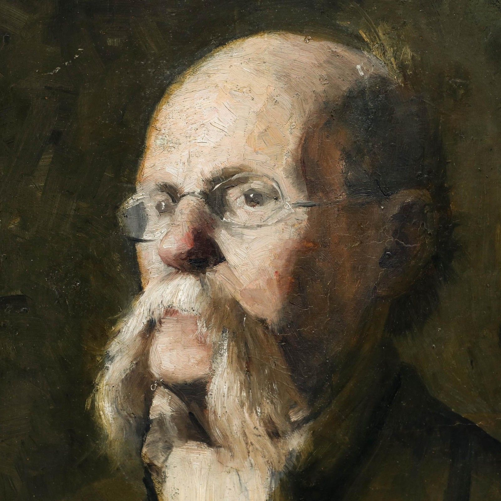 Attrib. Franz Seraph Von Lenbach (1836 1904) Portrait Of A German Gentleman photo Art