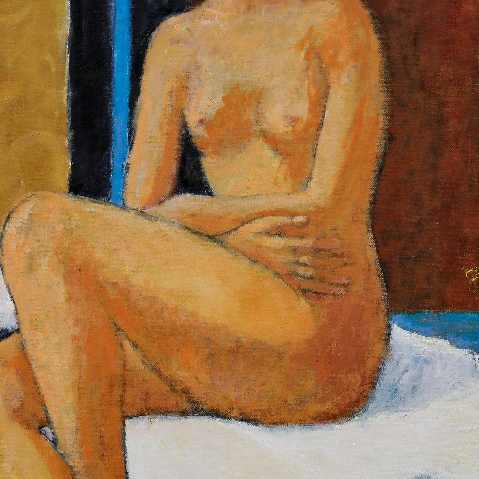 Pierre Neveu (B.1929) Contemporary Oil, Blue Eyed Lady photo 650.0