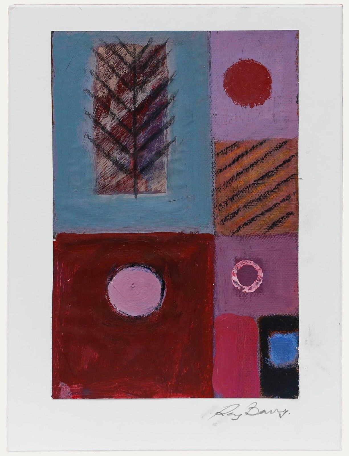 Ray Barry (1931 2022) Contemporary Acrylic, Feather