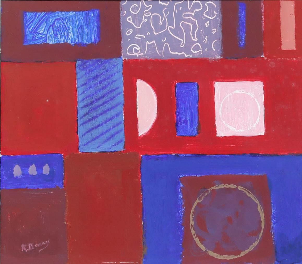 Ray Barry (1931 2022) Framed Contemporary Acrylic, In The Pink photo furniture