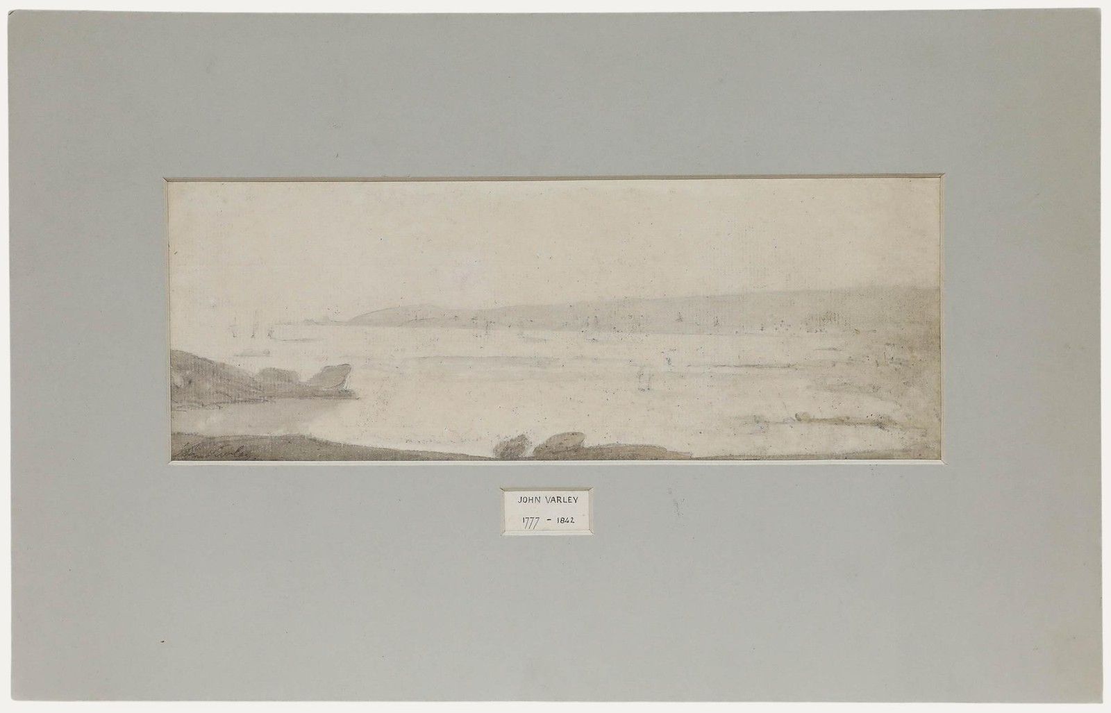 John Varley (1777 1842) Early 19th Century Watercolour, Hazy Coastal Scene