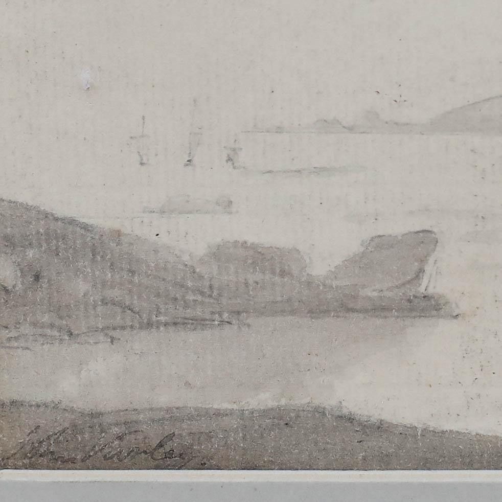 John Varley (1777 1842) Early 19th Century Watercolour, Hazy Coastal Scene photo Art