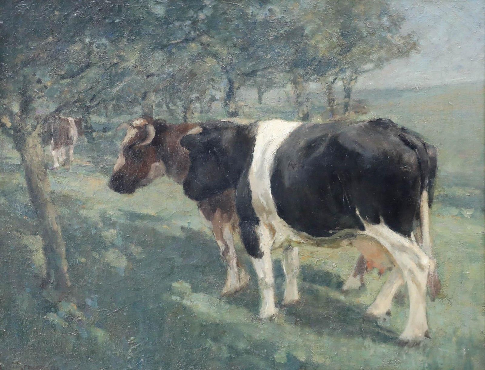 Bertram Walter Priestman (1868 1951) Framed Oil, Cows In Dappled Shade photo furniture