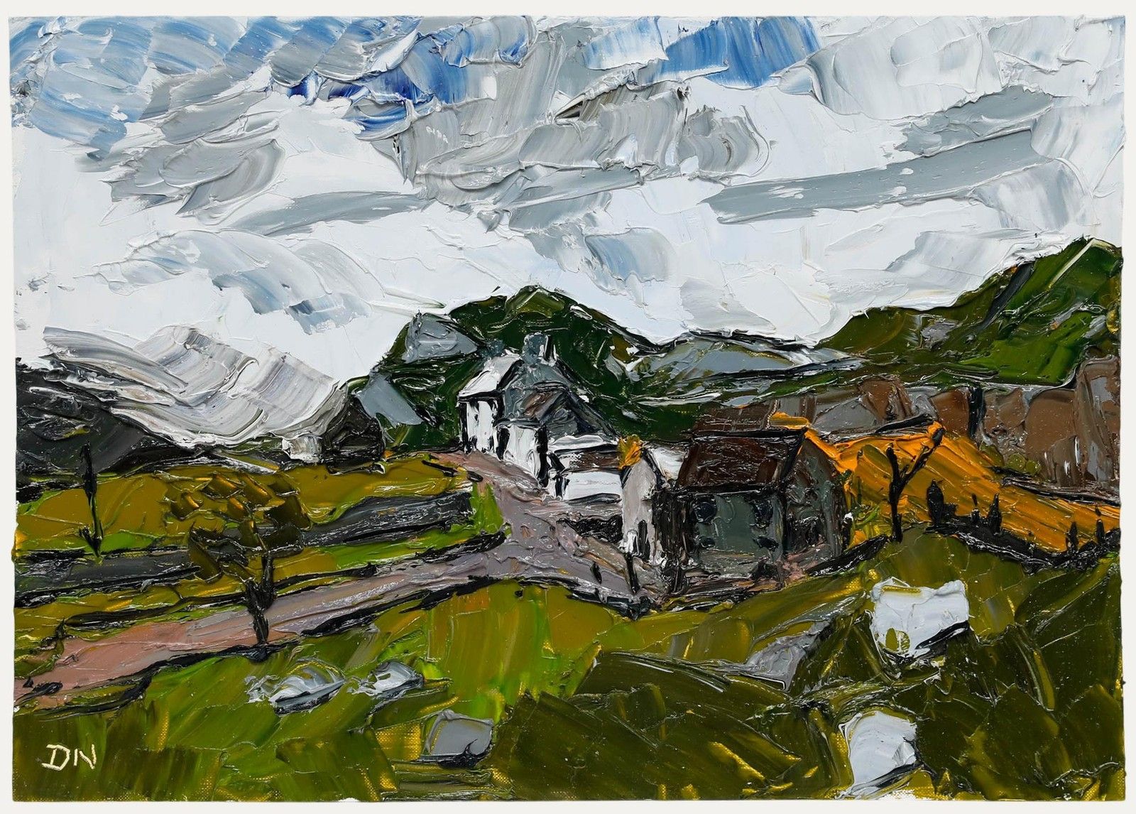 Daniel Nichols After Kyffin Williams Contemporary Oil, Hill Top Farm
