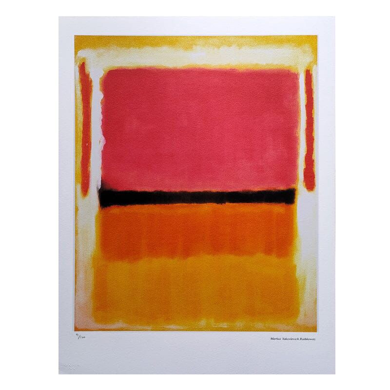 1980s Gorgeous Mark Rothko Limited Edition Lithograph