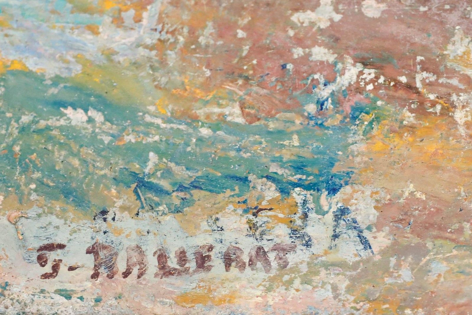George Ballerat (1902 2000) 1984 Oil, Figures At The Beach photo vinterior