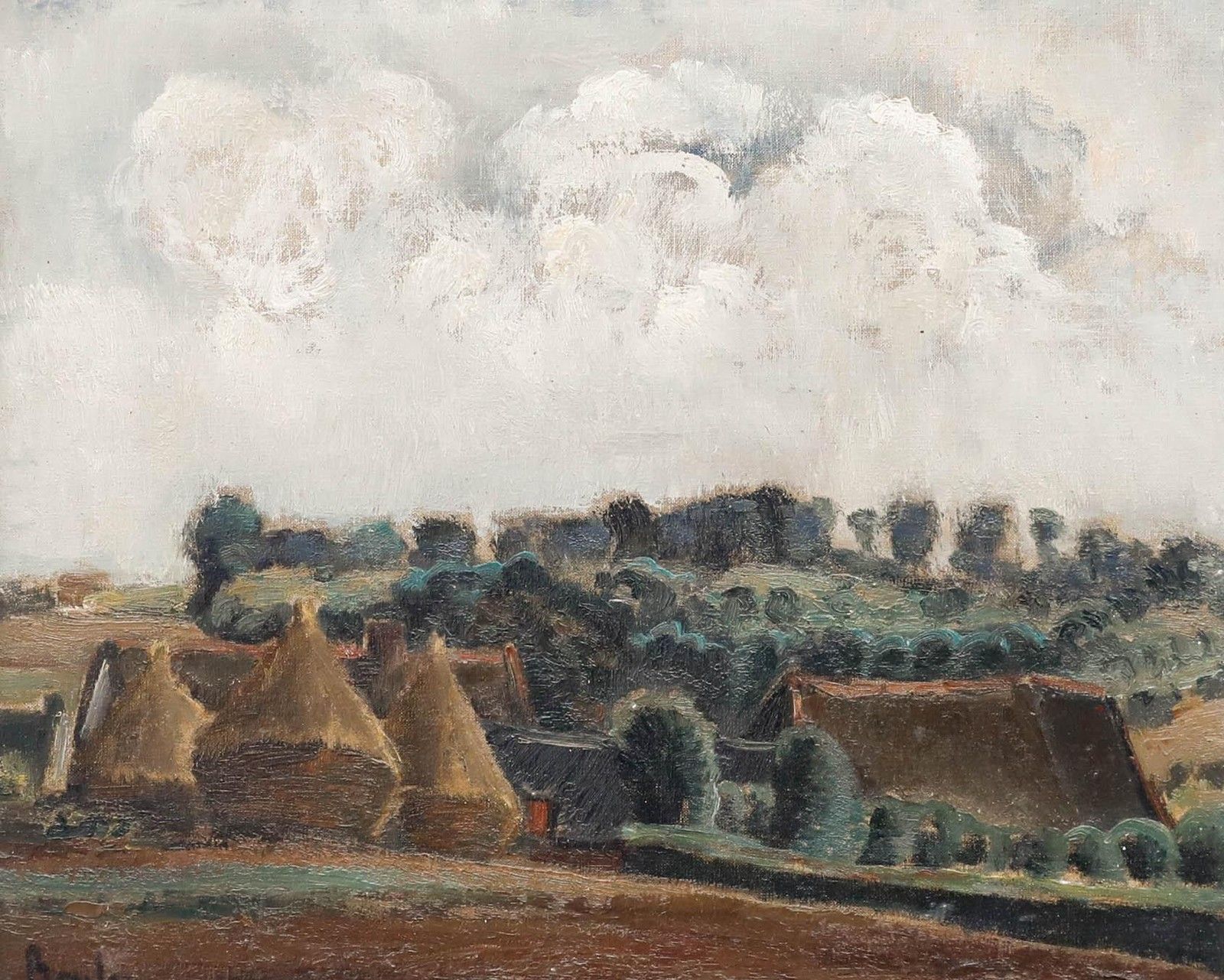 Jules Jacques Boulez (1889 1960) Framed Mid 20th Century Oil, A Day Of Cloud photo furniture