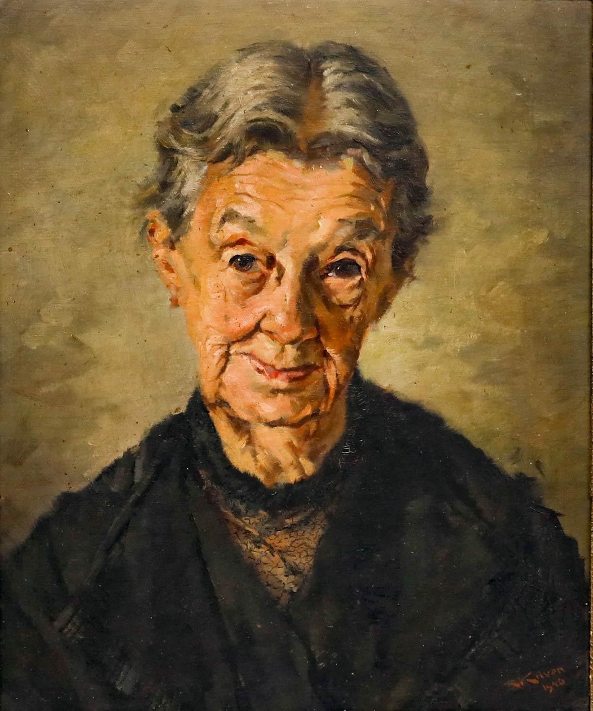 Robert Kuven (1901 1983)  1946 Oil, Portrait Of Luise Stolz photo furniture