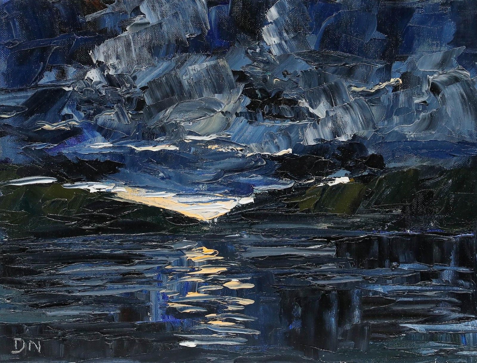 Daniel Nichols Contemporary Oil, Sunset On The Isle Of Skye photo furniture