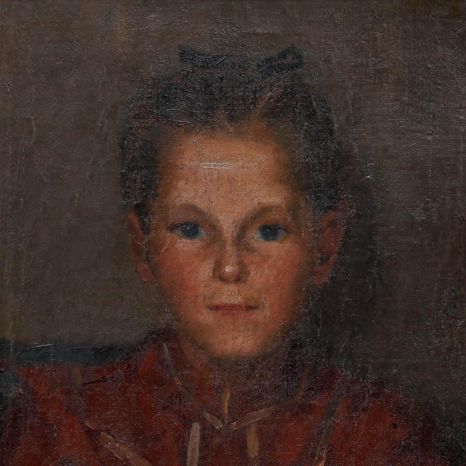 Arthur Terstegen (1882 1915) 1909 Oil, The Siblings photo Art
