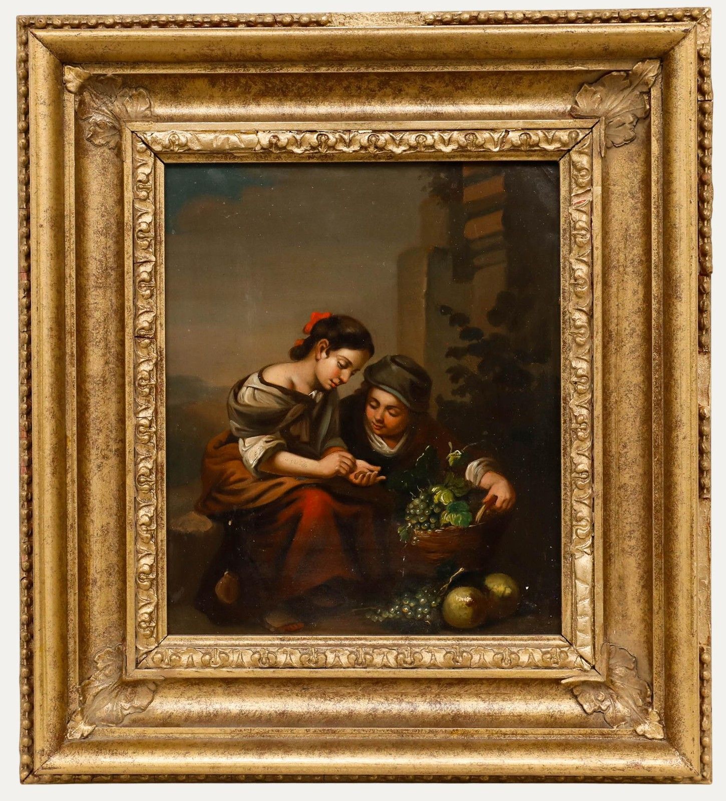 After Bartolome Esteban Murrillo 20th Century Oil, The Little Fruit Seller