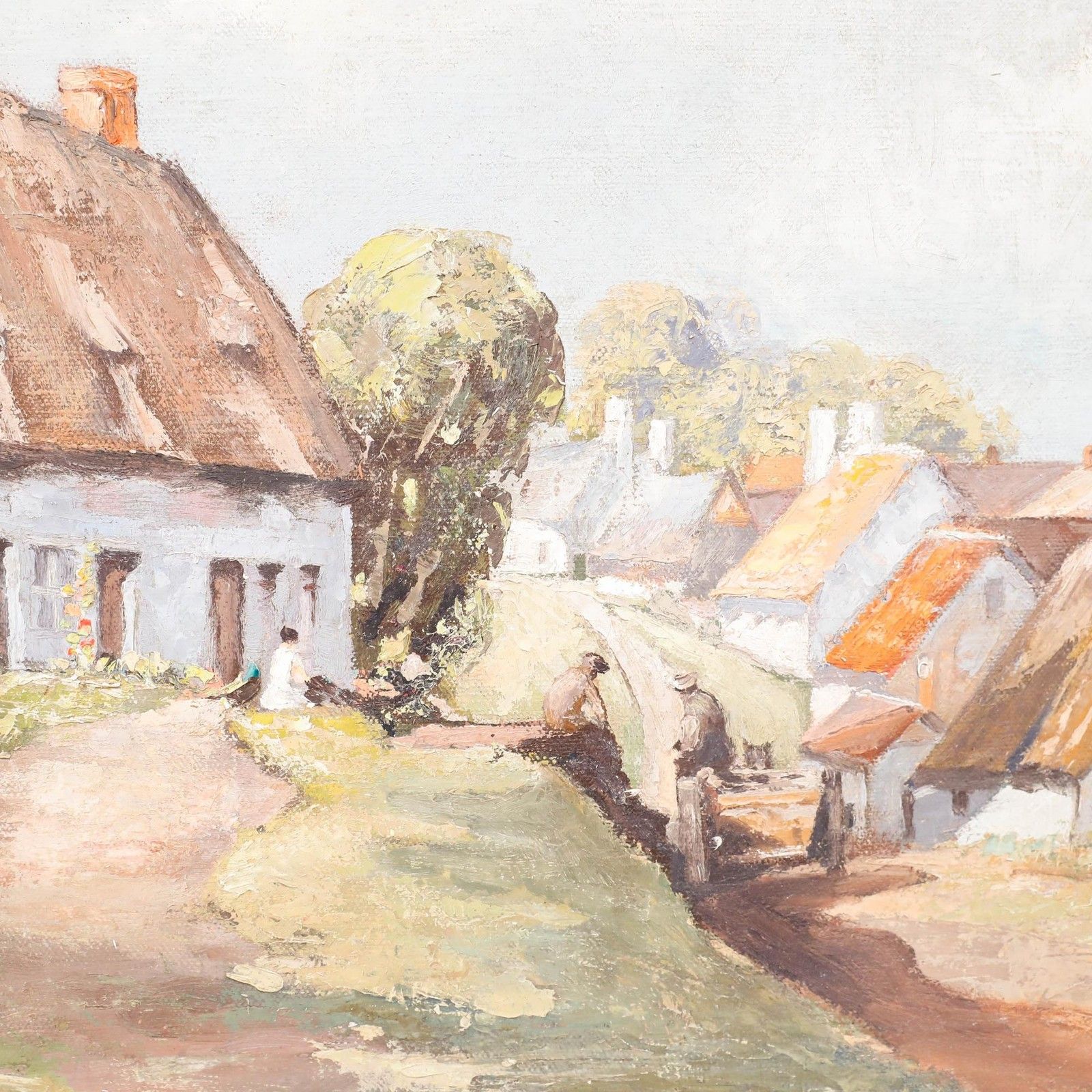 Francois  Early 20th Century Oil, The Village In Summer photo Art