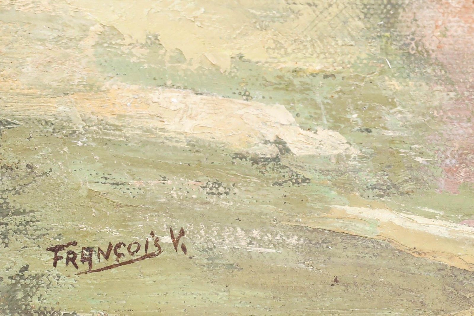 Francois  Early 20th Century Oil, The Village In Summer photo vinterior