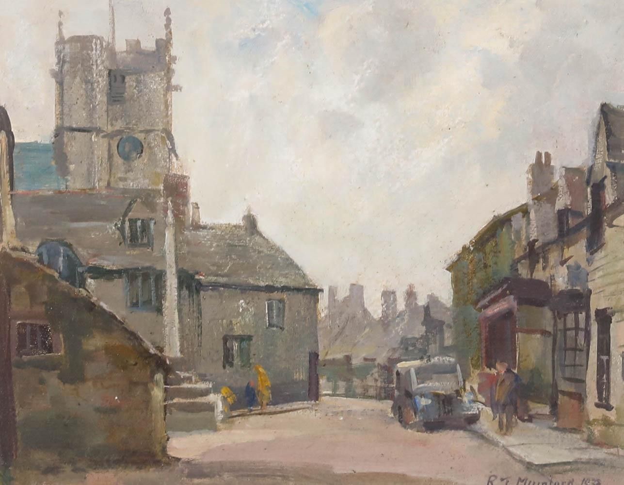 Robert T. Mumford (1895 1939) 1938 Oil, Northern Street Scene photo furniture