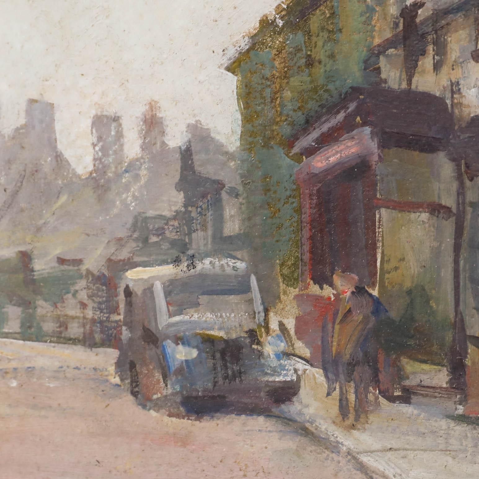 Robert T. Mumford (1895 1939) 1938 Oil, Northern Street Scene photo Art