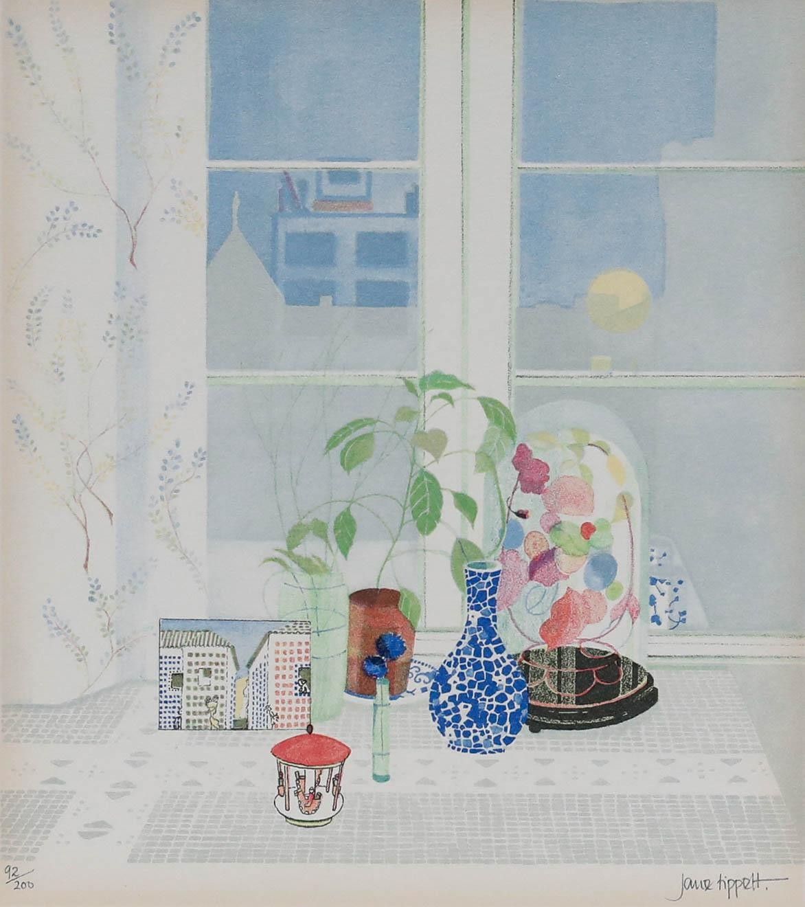 Jane Tippett (B.1949) 20th Century Lithograph, By The Windowsill photo furniture