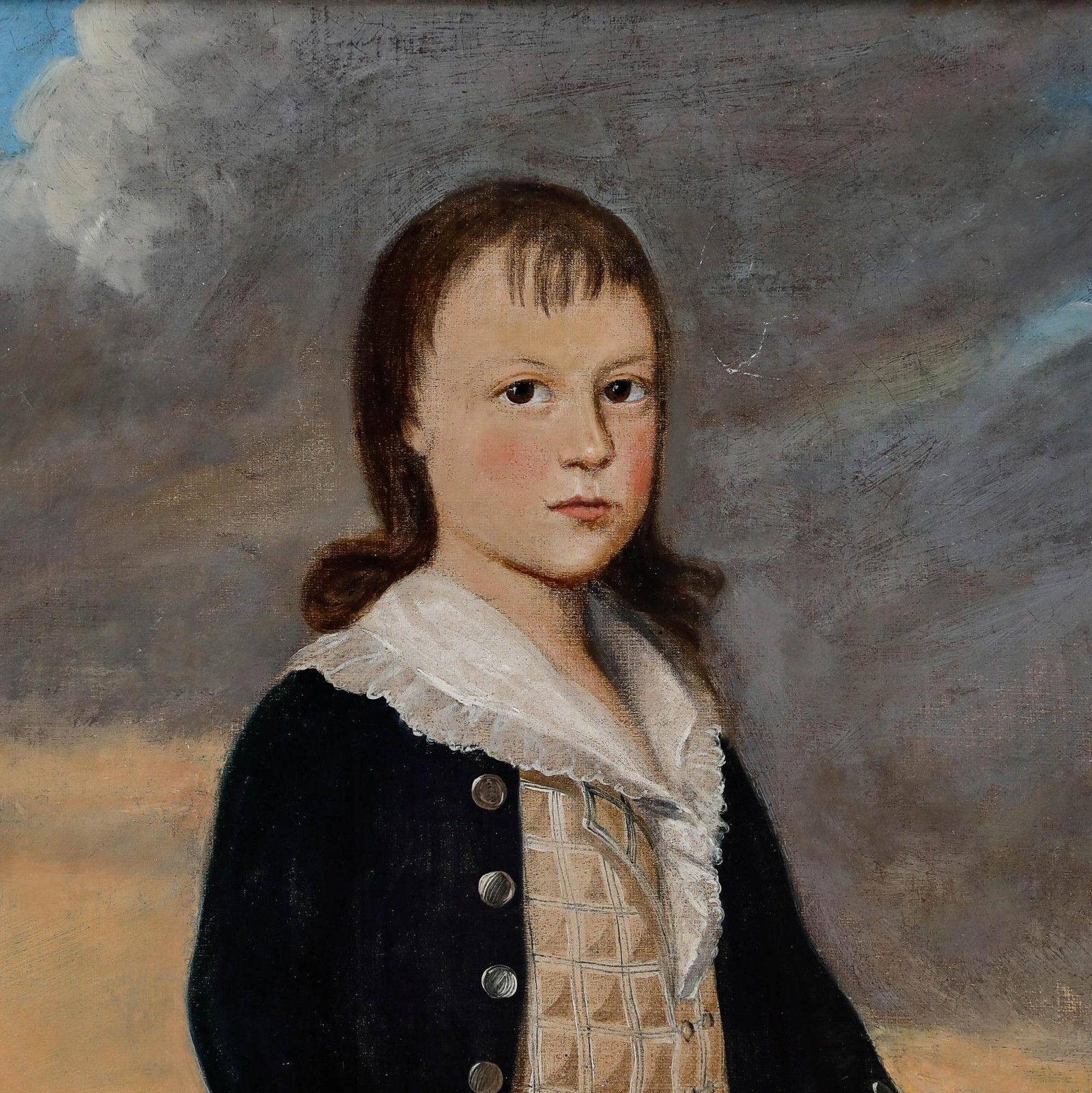 English School 18th Century Oil Boy With A Hoop photo 1995.0